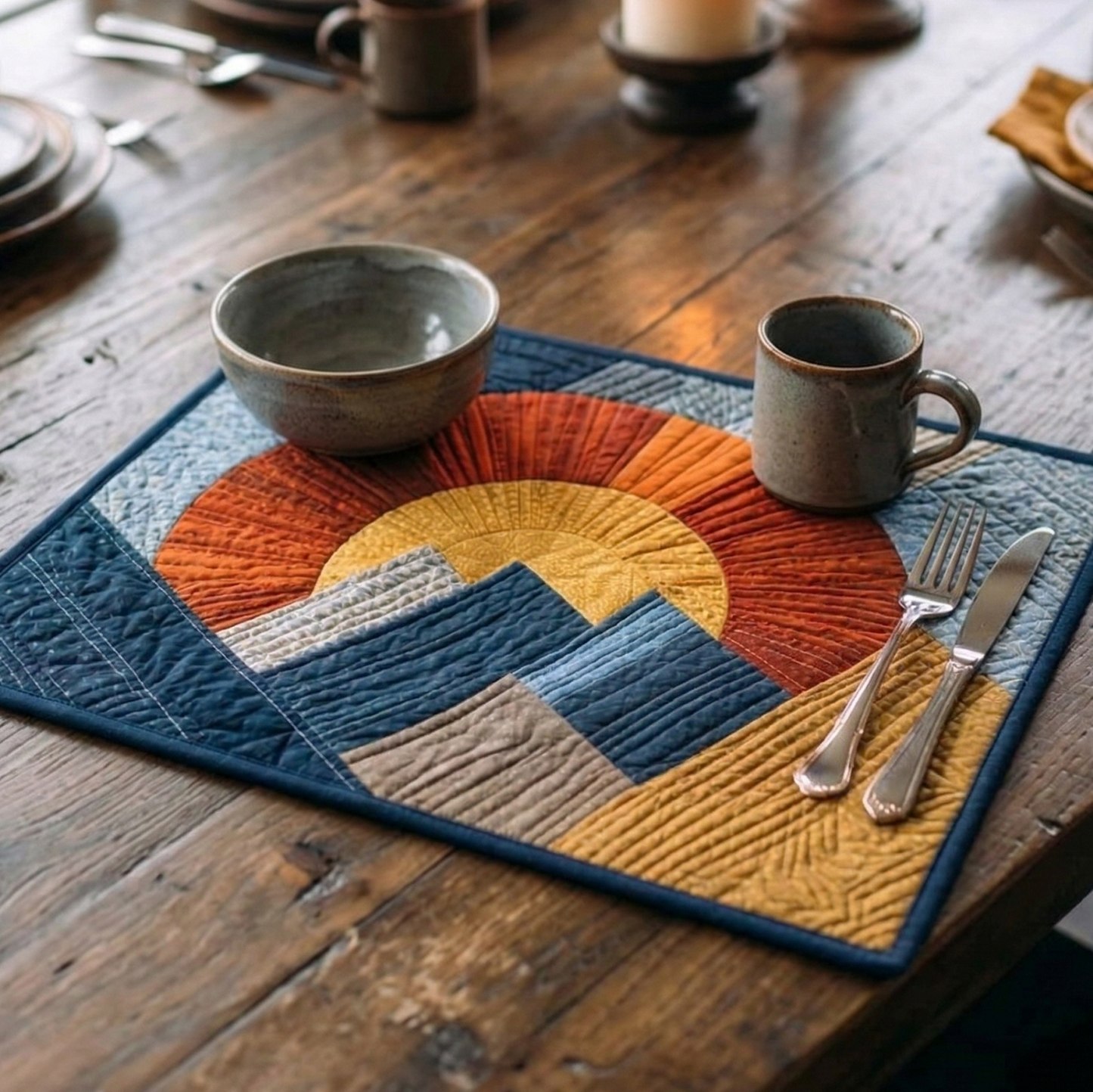 Sunlit Horizon Spirit Quilted Place Mat NCU0XD175