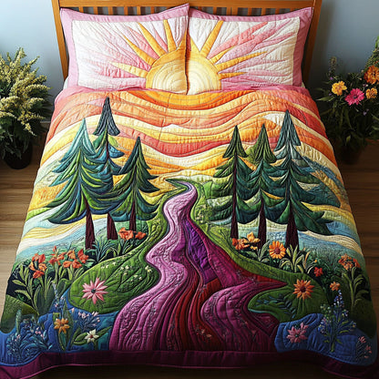 Sunlit Horizons 3-Piece Quilted Bedding Set NCU0PT3903