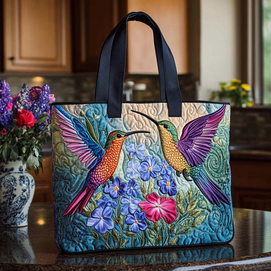 Sunlit Hummer Path Quilted Tote Bag NCU0NT8487