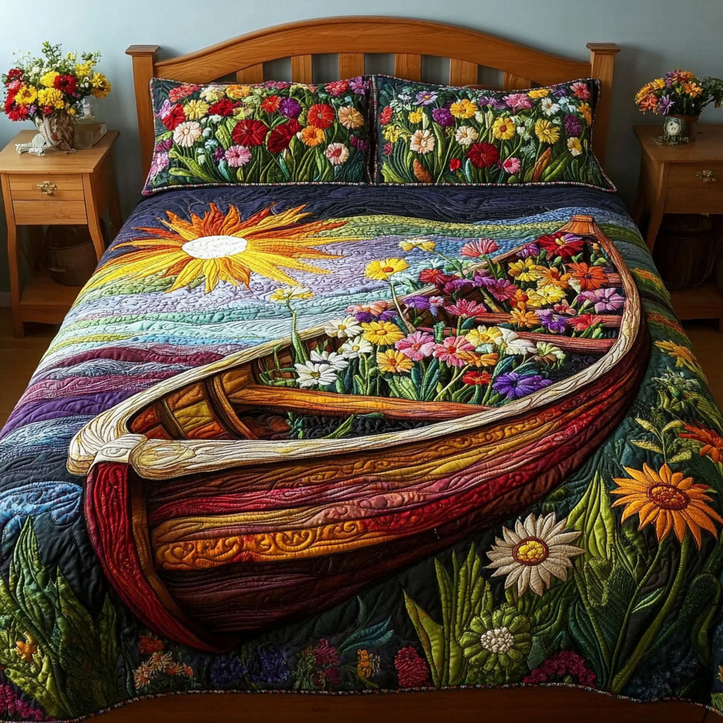 Sunlit Journey 3-Piece Quilted Bedding Set NCU0PT5022