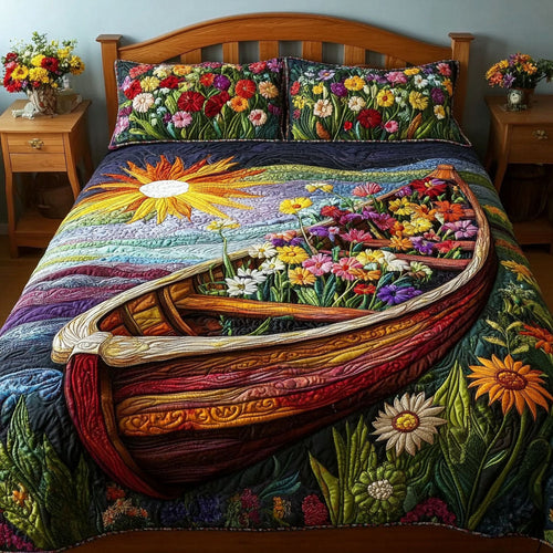 Sunlit Journey 3-Piece Quilted Bedding Set NCU0PT5022