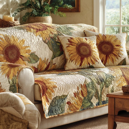 Sunlit Joy Quilted Sofa Cover NCU0DV8571