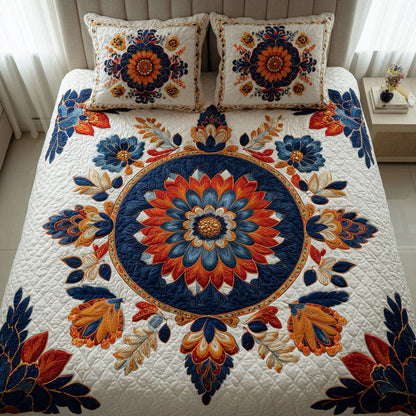 Sunlit Mandala 3-Piece Quilted Bedding Set NCU0TV138