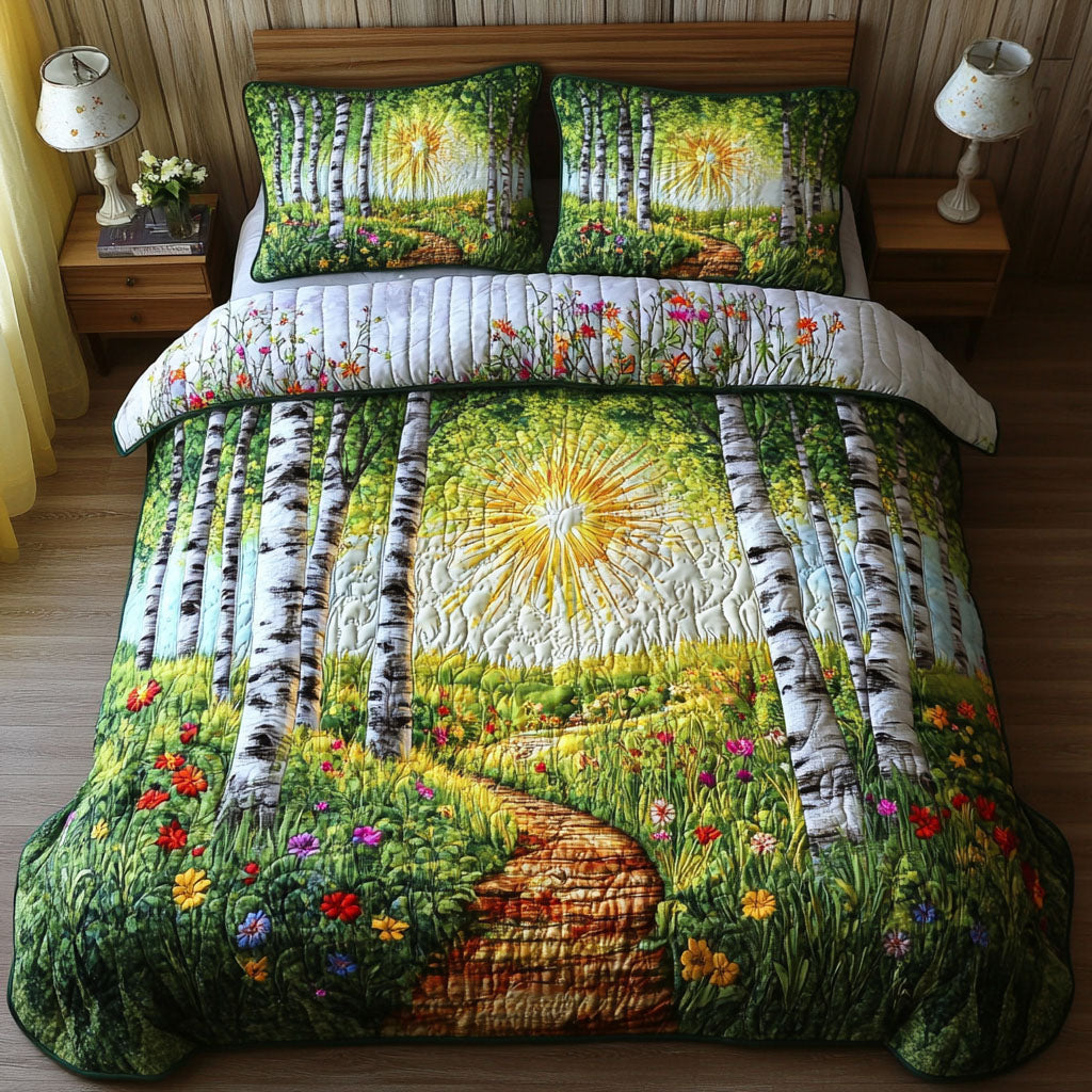 Sunlit Path 3-Piece Quilted Bedding Set NCU0NT6441 – Vantique