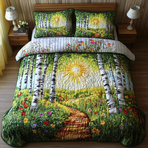 Sunlit Path 3-Piece Quilted Bedding Set NCU0NT6441