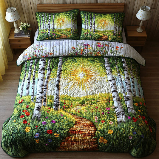 Sunlit Path 3-Piece Quilted Bedding Set NCU0NT6441