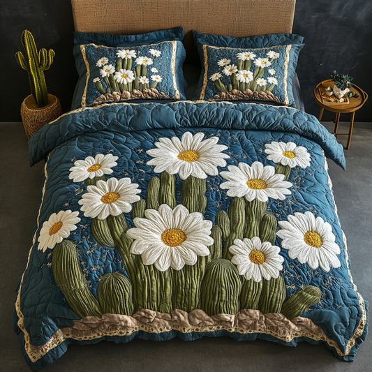 Sunlit Petals 3-Piece Quilted Bedding Set NCU0DK6617