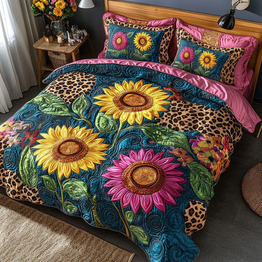 Sunlit Petals 3-Piece Quilted Bedding Set NCU0NT5530