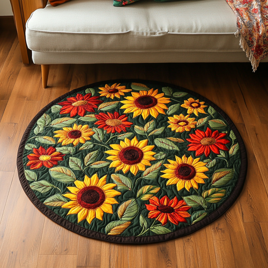Sunlit Petals Quilted Round Mat NCU0DK5239