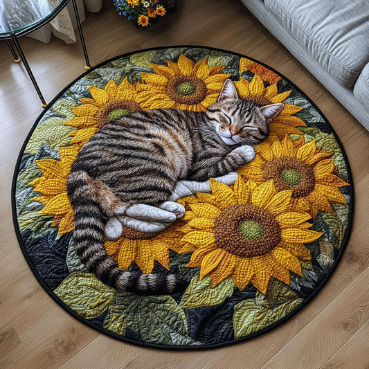 Sunlit Purrfection Quilted Round Mat NCU0PT1130