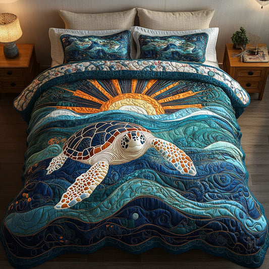 Sunlit Shores 3-Piece Quilted Bedding Set NCU0PT3546