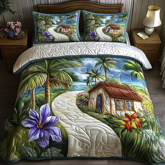 Sunlit Shores 3-Piece Quilted Bedding Set NCU0VH4062