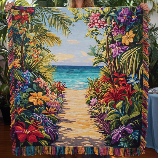 Sunlit Shores Woven Sofa Blanket NCU0VH3878