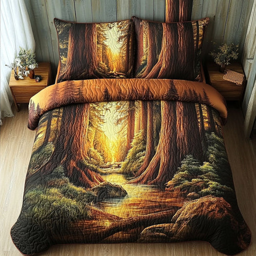 Sunlit Silence 3-Piece Quilted Bedding Set NCU0NT5699