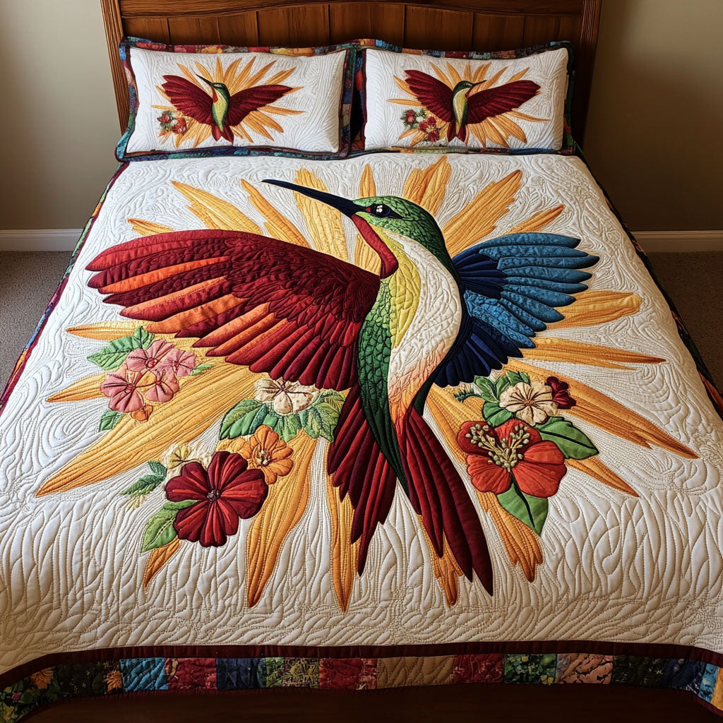 Sunlit Symphony 3-Piece Quilted Bedding Set NCU0PT3615