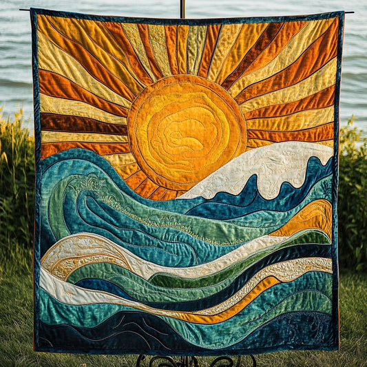 Sunlit Tides Quilted Blanket NCU0NT4242