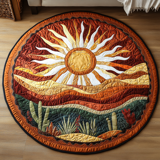 Sunlit Trails Quilted Round Mat NCU0VH3040