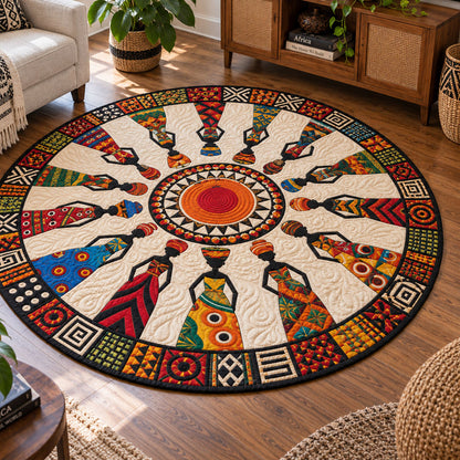 Sunlit Tribe Quilted Round Mat NCU0PT12072