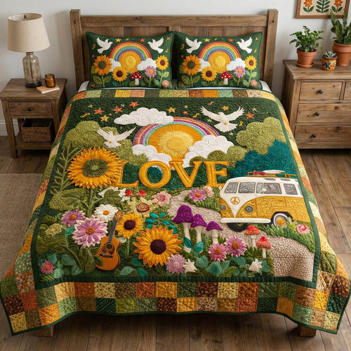 Sunlit Wander 3-Piece Quilted Bedding Set NCU0NT12300