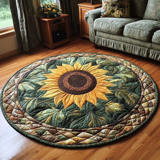 Sunlit Whispers Quilted Round Mat NCU0DV3276