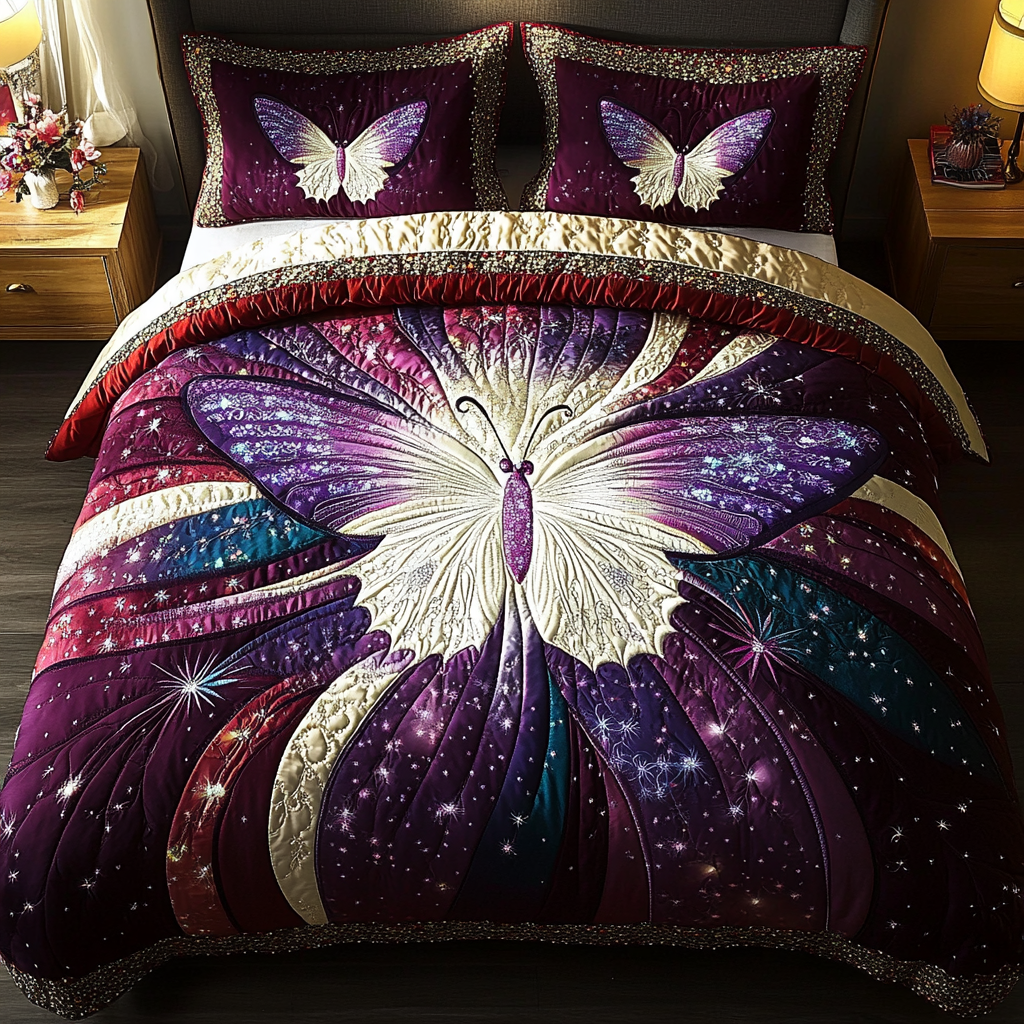 Sunlit Wings 3-Piece Quilted Bedding Set NCU0DK5588