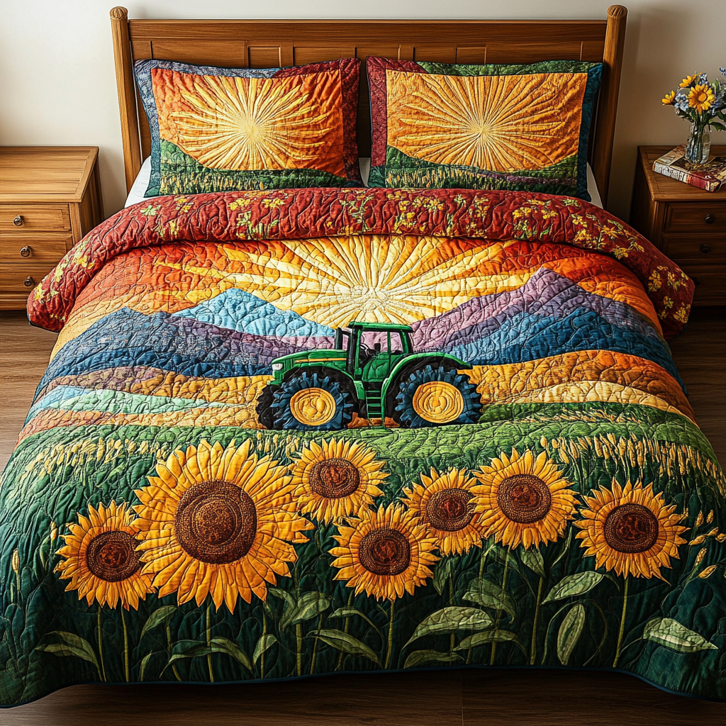 Sunny Acres 3-Piece Quilted Bedding Set NCU0DV4571