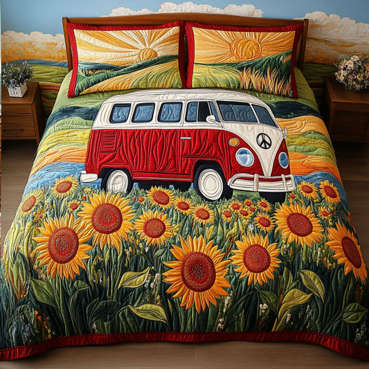 Sunny Adventures 3-Piece Quilted Bedding Set NCU0PT5443