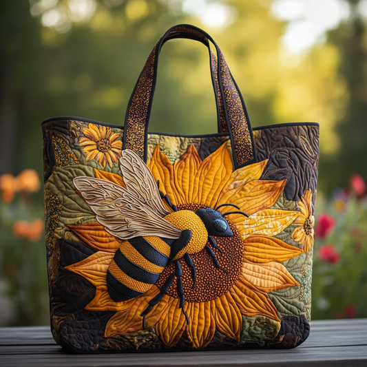 Sunny Bee Quilted Tote Bag NCU0DK9508