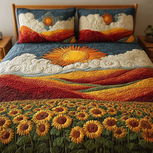 Sunny Bloom 3-Piece Quilted Bedding Set NCU0DK11697
