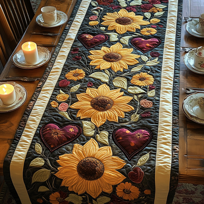 Sunny Bloom Quilted Table Runner NCU0VH3935