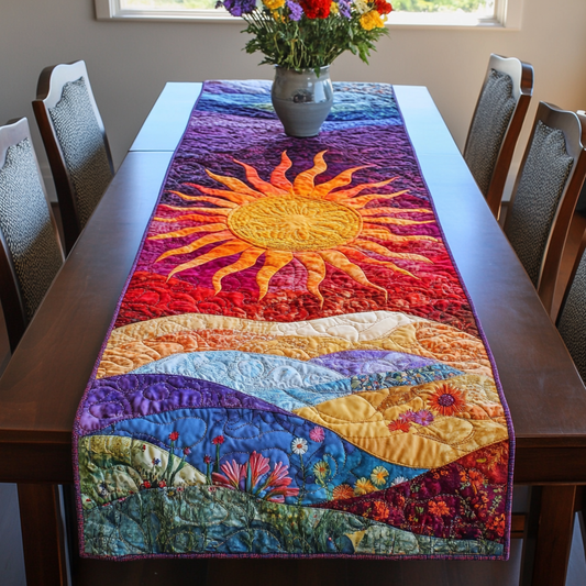 Sunny Blossom Quilted Table Runner NCU0VL1668