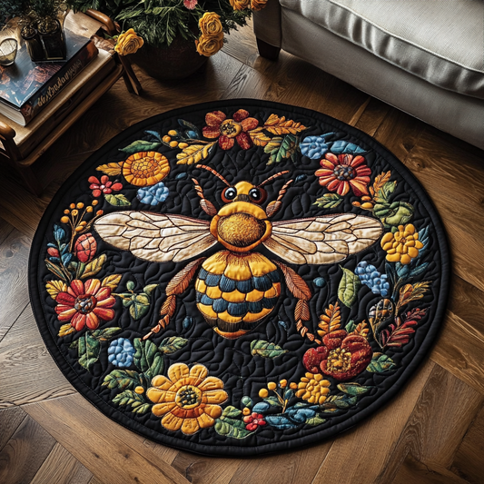 Sunny Buzz Quilted Round Mat NCU0VH5346