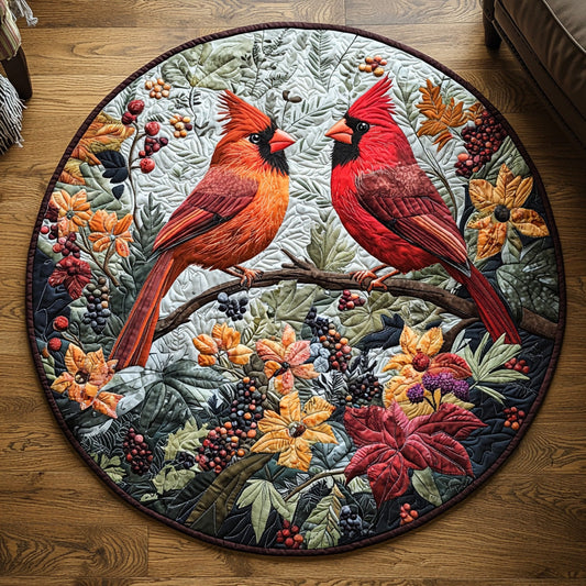 Sunny Cardinal Quilted Round Mat NCU0DV6857