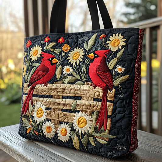 Sunny Cardinal Quilted Tote Bag NCU0DV6885