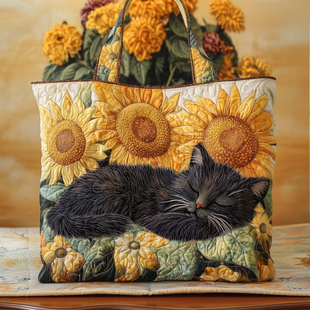Sunny Cat Quilted Tote Bag NCU0NT10368