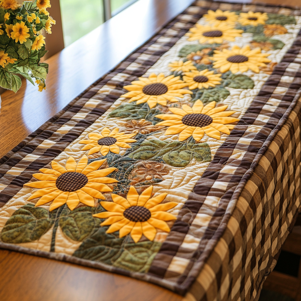 Sunny Charm Quilted Table Runner NCU0DK5783