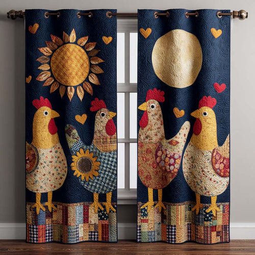 Sunny Chickens Delight Quilted Curtains NCU0XD2110