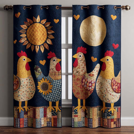Sunny Chickens Delight Quilted Curtains NCU0XD2110