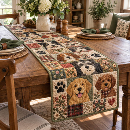 Sunny Dog Friends Quilted Table Runner NCU0DV10463