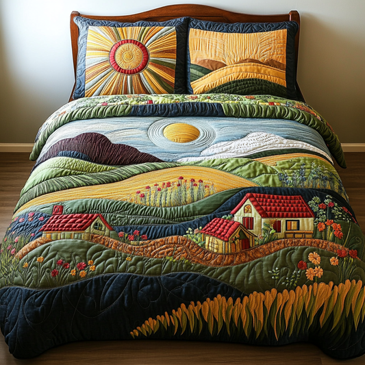 Sunny Fields 3-Piece Quilted Bedding Set NCU0DK9823