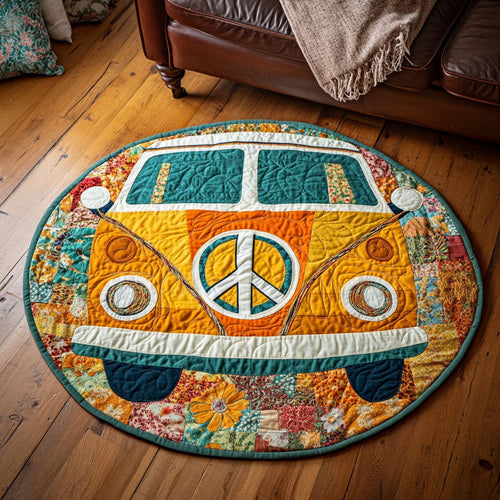 Sunny Freedom Van Quilted Round Mat NCU0NT4196