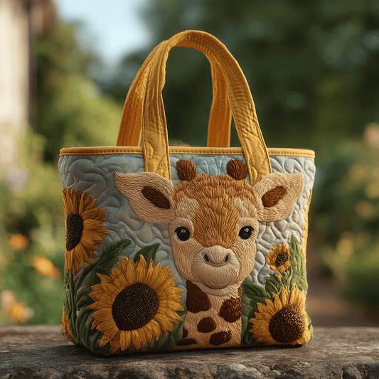 Sunny Giraffe Vibes Quilted Tote Bag NCU0TH2746