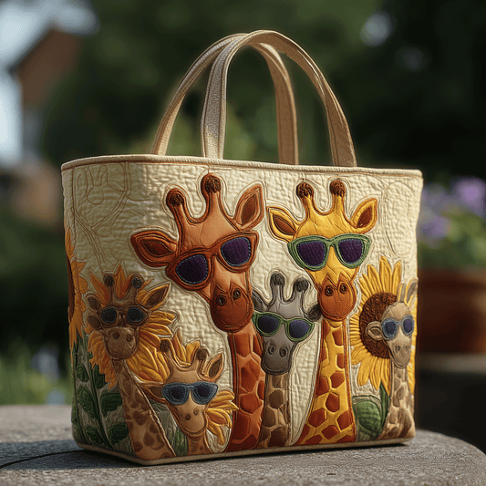 Sunny Giraffe Vibes Quilted Tote Bag NCU0TH2751