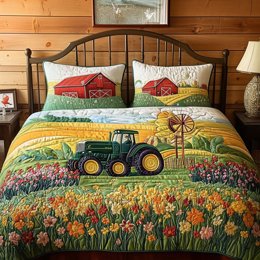 Sunny Harvest 3-Piece Quilted Bedding Set NCU0PT5657