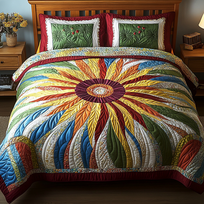 Sunny Horizon 3-Piece Quilted Bedding Set NCU0VL1016