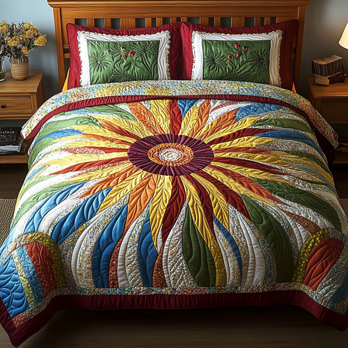 Sunny Horizon 3-Piece Quilted Bedding Set NCU0VL1016