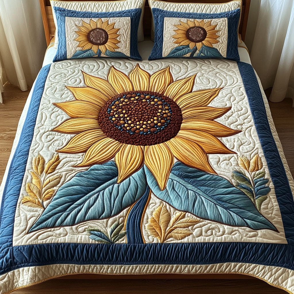 Radiant Sunlight 3-Piece Quilted Bedding Set GFTOHD887 main image 1