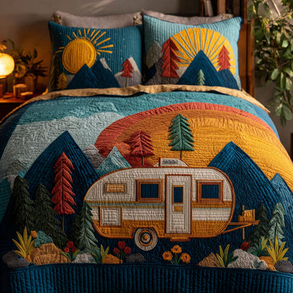 Sunny Journey 3-Piece Quilted Bedding Set NCU0DK12075