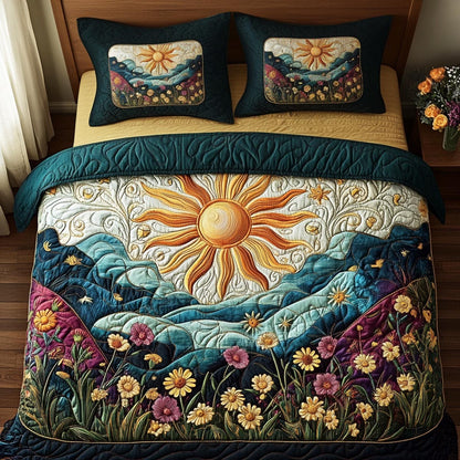 Sunny Meadow 3-Piece Quilted Bedding Set NCU0DV9058