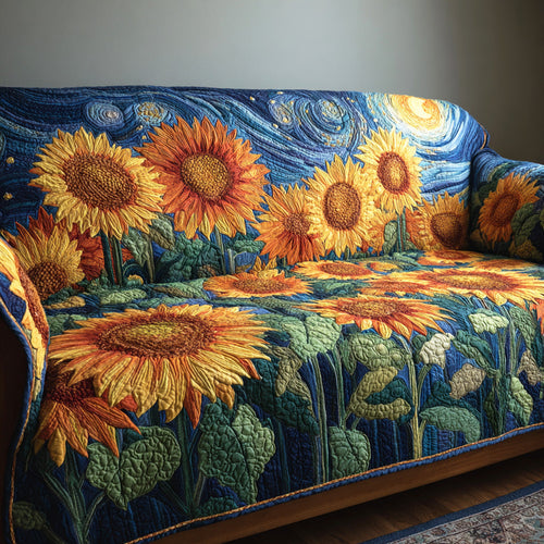 Sunny Meadow Quilted Sofa Cover NCU0TD1964